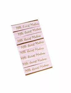 8 rosa och guldfärgade armband Mlle blir fru