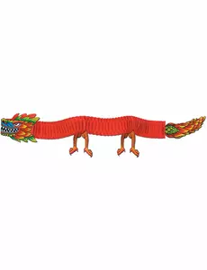 Väggdekoration med drake för kinesiskt nyår