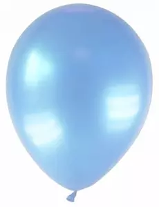12 ljusblå metallicballonger 28 cm