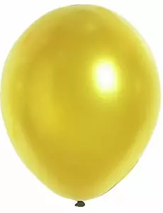 100 metalliska guldfärgade ballonger 29 cm