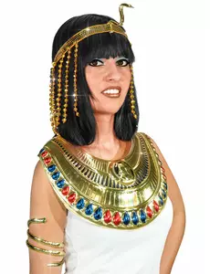 Guldfärgat paljettpannband egyptisk orm dam
