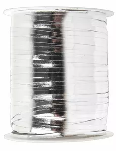 Glänsande silverfärgat presentsnöre 3 mm x 25 m