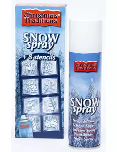 Snösprayburk med julstenciler