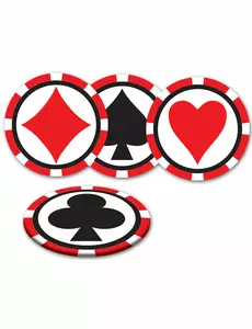 8 Casino-underlägg 8,9 cm