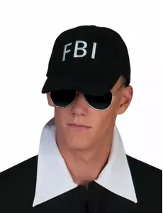 Svart FBI-keps vuxen