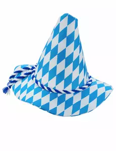Bayersk hatt i blått och vitt vuxen