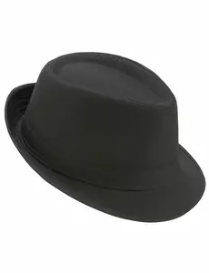Lyxig svart borsalinohatt vuxen