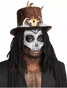 Voodoohatt med hår vuxen