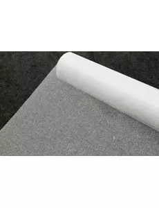 Glittrande vit organzalöpare 28 cm x 5 m