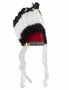 Indianhuvudbonad med fjädrar vuxen
