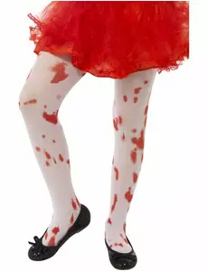 Blodiga strumpbyxor barn Halloween, Storlek: 7-12 år (125-148 cm)