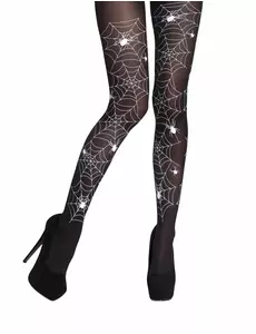 Vita spindelnätstights dam Halloween
