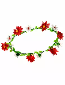 Röd prästkrageblomsterkrans vuxen