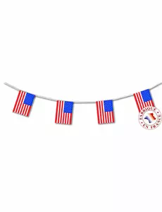 Girlang med USA-vimplar 4 meter