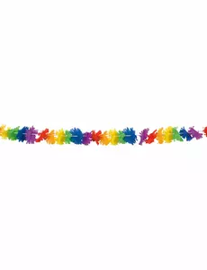 Mångfärgad Flower-girlang 3 meter