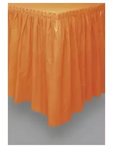 Orange plastbordskjol 73 x 426 cm