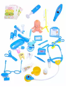 Blå doktorsaccessoarer kit 39 delar