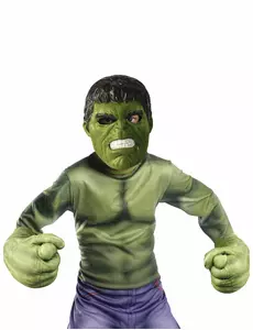 Kit med mask och jättehandskar Hulk™ barn