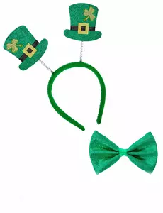 Pannbands- och flugset vuxen Saint Patrick