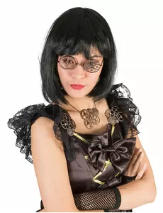 Runda bronsfärgade Steampunk-glasögon