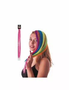 Rosa hårslinga med clips