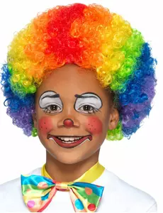 Mångfärgad clownperuk barn