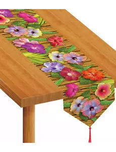 Bordslöpare med hibiskusblommor Hawaii 28 cm x 1,8 m
