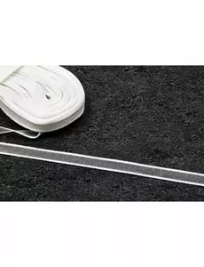 Smalt vitt organzaband 10 m