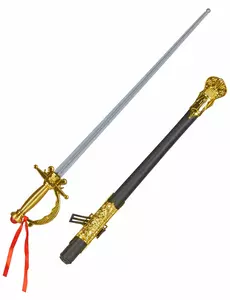 Republikansk sabel med gyllene plasthandtag vuxen 66 cm