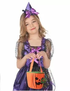 Halloweenpåse med skrämmande pumpa barn