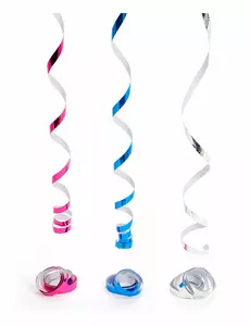 3 serpentiner i assorterade metalliska färger disco