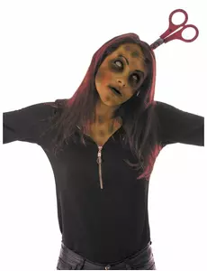 Diadem med blodiga saxar vuxen Halloween