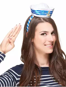 Diadem med mini sjömanshatt vuxen