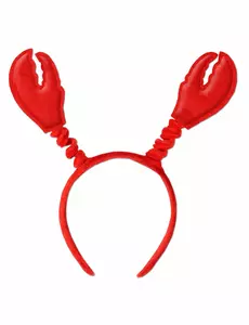 Hårband med röda krabbklämmor