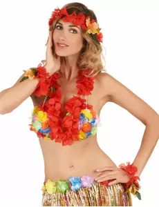 Rött hawaiiset vuxen