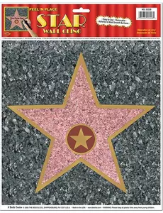 Stjärnformad Walk of Fame-väggdekoration 27 cm