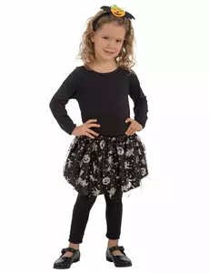 Svart och silverfärgad halloween-tutu för flickor