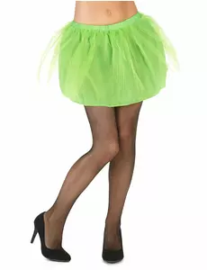 Grön tutu med ogenomskinlig underkjol barn