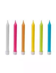 10 färgade ljus 8 cm