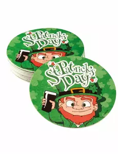 10 glasunderlägg 10 cm Saint Patrick