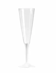 10 champagneglas med vit fot 150 ml