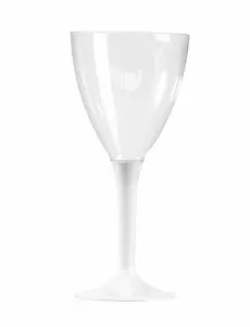 10 vita vinglas i plast