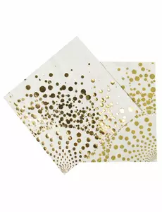 16 lyxiga guldfärgade servetter 33 x 33 cm
