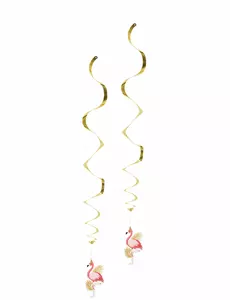 2 hängande dekorationer Flamingo Tropic 85 cm