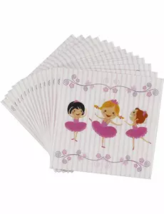 20 pappersservetter ballerinor 33 x 33 cm