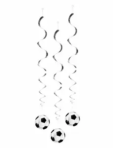 3 hängande dekorationer fotbollsfest 85 cm