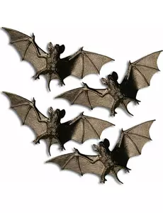 4 Halloween-fladdermöss 11 cm