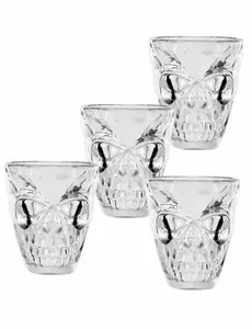 4 snapsglas med dödskalle 50 ml
