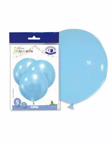 5 gigantiska blå latexballonger 47 cm