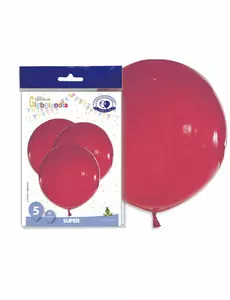 5 gigantiska röda latexballonger 47 cm
